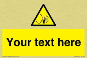 Custom warning sudden loud noise